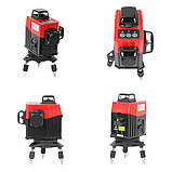 ➤ KAITIAN 3D 12 ліній 360° — Лазерний рівень нівелір самовирівнювальний + УДАРОПТОЧНИЙ КЕЙС, фото 7