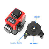 ➤ KAITIAN 3D 12 ліній 360° — Лазерний рівень нівелір самовирівнювальний + УДАРОПТОЧНИЙ КЕЙС, фото 8