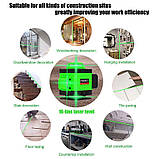 4D Лазерний рівень Puerci 4D 16 ліній ➜ ПУЛЬТ ➜ Зелені промені ➜ ГАРАНТІЯ: 1 рік, фото 6