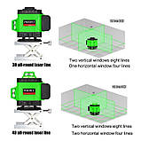 4D Лазерний рівень Puerci 4D 16 ліній ➜ ПУЛЬТ ➜ Зелені промені ➜ ГАРАНТІЯ: 1 рік, фото 9