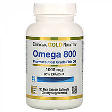 California Gold Nutrition Омега 800 Риб'ячий Жир 90 капсул