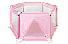 Манеж дитячий Malatec 125×65 см рожевий 8493, фото 3