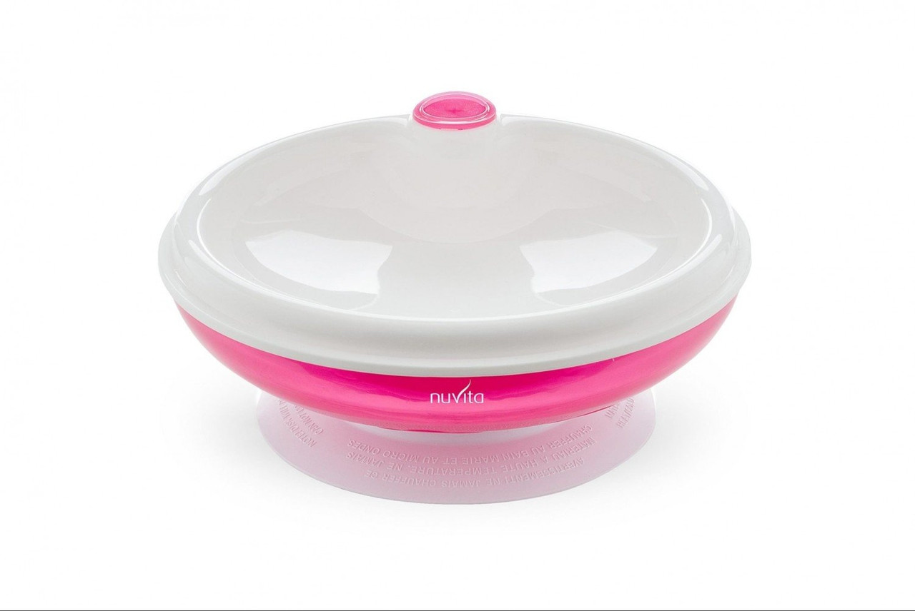 Тарілка малюка Nuvita з підігрівом 6м+ Рожева (NV1427Pink)