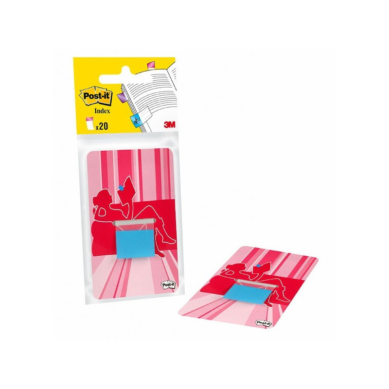 3M Post-It пластикові клейкі закладки 25х43 мм (20 шт.)