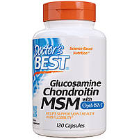 Глюкозамін & Хондроїтин & МСМ, OptiMSM, Doctor's Best, 120 капсул