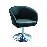 Крісло перукарське Мурат-P чорне хром опора гідропідіймач, фото 6