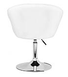 Крісло Мурат біле на опорі хром, фото 3