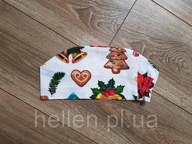 Медична шапочка з принтом "Новорічна тематика 6", фото 1