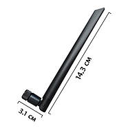 2шт WiFi антена 5dBi 2.4 GHz 5GHz Dual Band RP SMA 802.11 a/b/g/n/ac - для маршрутизаторів, модемів і т. п., фото 2