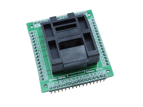 TQFP64 LQFP64 QFP64 - DIP64 перехідник панелька для програматора, фото 1
