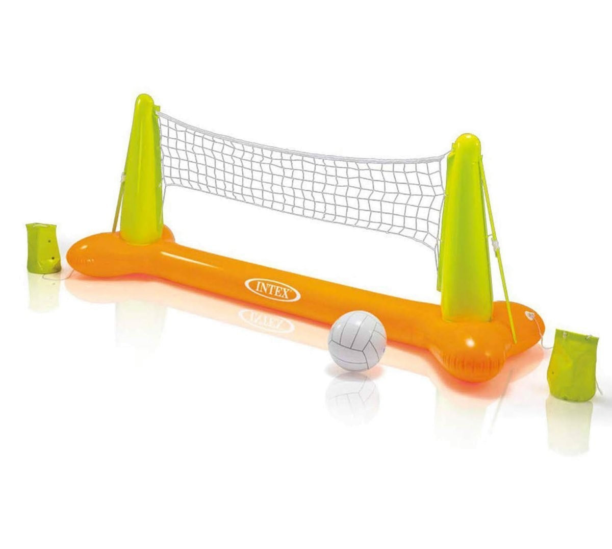 Надувні ворота на воді Intex "Волейбол", 239х91х64 см, жовтогарячий, фото 1