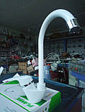 PLAMIX AFINA-011 White Змішувач на кухню Білий (без підводки) (PM0578), фото 5