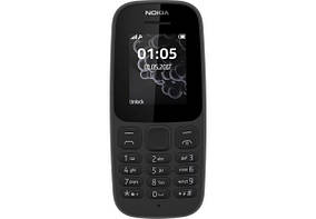 Телефон Nokia 105 DUOS чорного кольору