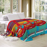 Дитячий плед покривало Тачки Маквин, полуторний, 160*210, мікрофібра