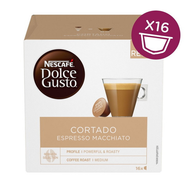 Кава в капсулах Nescafe Dolce Gusto Cortado Espresso Macchiato, 16 шт.