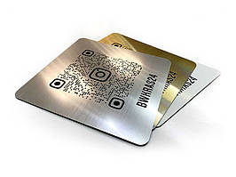 Інстаграм візитка вивіска 200х200мм із двошарового пластику