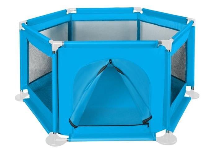Манеж дитячий Malatec 125 × 65 см блакитний 8494 Польща, фото 1