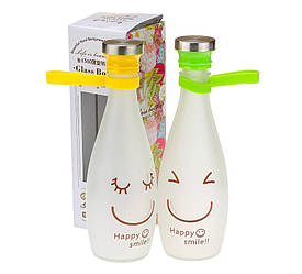 Пляшка скло "Happy smile", 450 мл