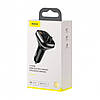 АЗП з FM-трансмітером Baseus T-typed S-13 Bluetooth MP3 car charger, Black (CCTM-B01), фото 6