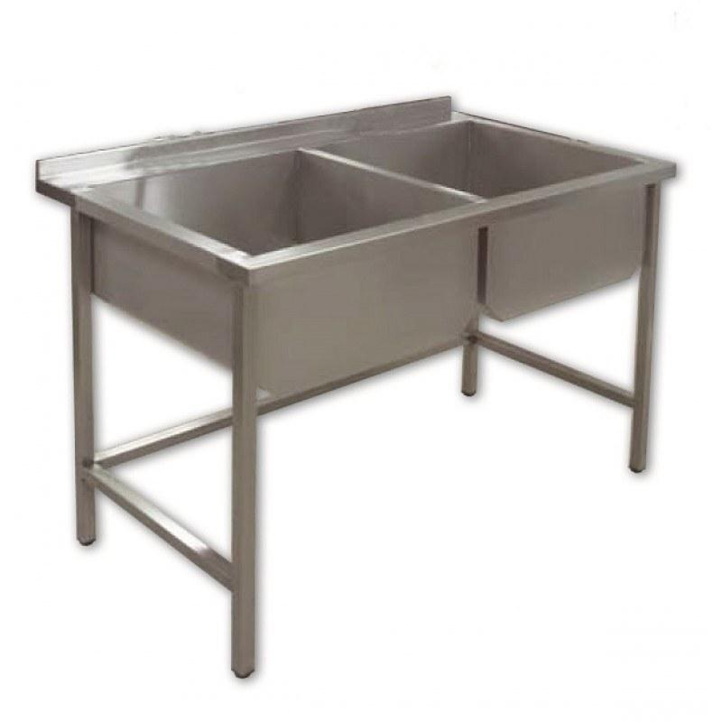 Мийка виробнича 1200x600x(h)850 мм нержавіюча сталь, фото 1