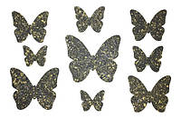 Декор из жидких обоев "Бабочки", без блесток, ТМ "Биопласт"