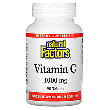 Вітамін С з біофлавоноїдами, 1000 мг, 90 таблеток, Natural Factors