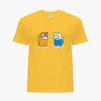 Детская футболка для девочек Амонг Ас Время приключений (Among Us Adventure Time Finn & Jake)