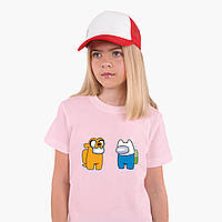 Детская футболка для девочек Амонг Ас Время приключений Фин и Джейк (Among Us Adventure Time Finn & Jake)