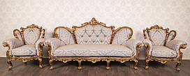 Меблі Бароко "Белла", комплект диван та два крісла