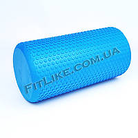 Массажный валик Foam Roller 30 см EVA ролик для масажа, йоги, пилатеса Синий