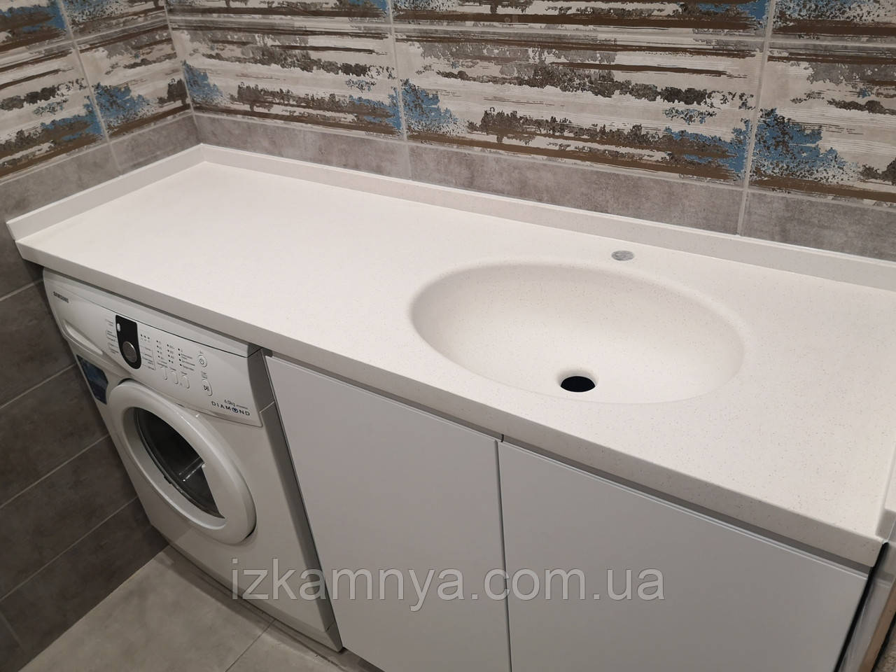 Умивальник раковина зі стільницею штучний камінь 150х50 см UM 001