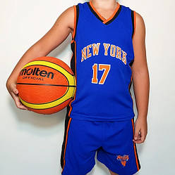 Дитяча баскетбольна форма NEW YORK синя