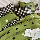 Полуторний комплект постільної білизни з простирадлом на гумці, Постільна білизна з фланелі 1,5 полуторка, фото 6