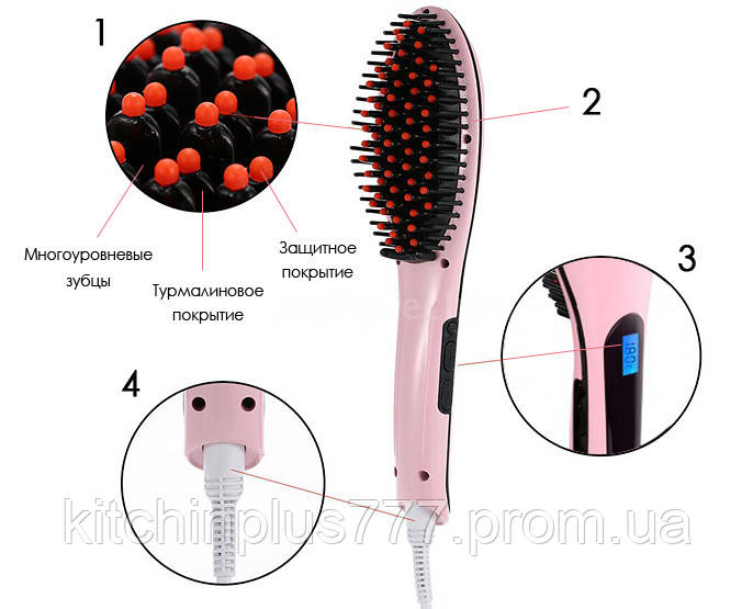 Гребінець випрямляч Fast Hair Straightener HQT-906