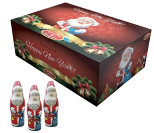 Шоколадная фигурка Дед Мороз с сюрпризом 60 гр. 12 шт Aras