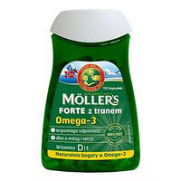 Mollers Omega-3 Forte Рыбий жир с Витамином D3 и Витамином Е, 112 капсул