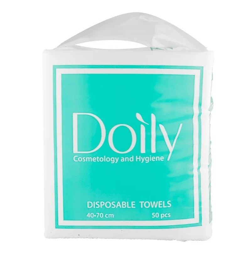 Рушники одноразові 40х70см. 50шт/уп. гладка Doily Compact, фото 1