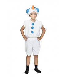 Карнавальний костюм СНІГОВИКА, СНІГОВИЧОК на 3-7 років (104-122 см), дитячий новорічний костюм Сніговика