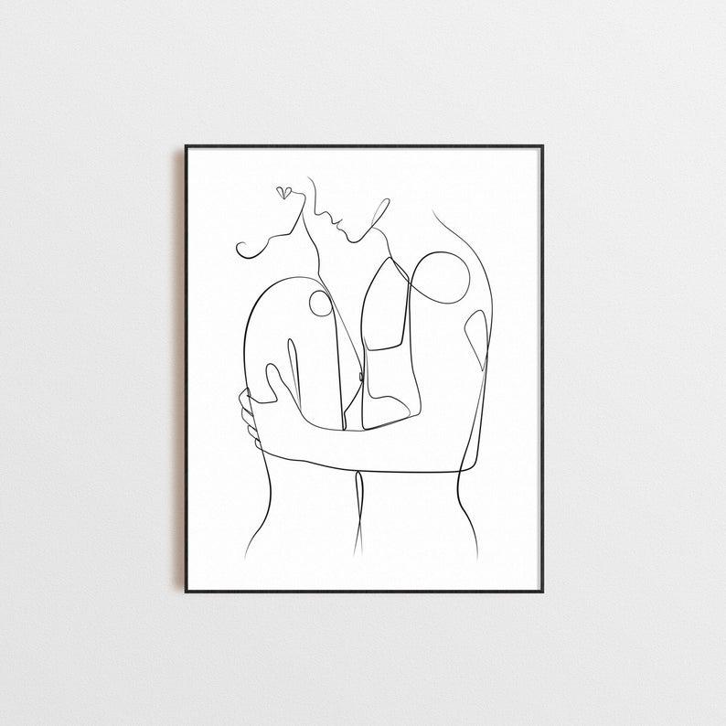 Постер Nude couple формат А3 без рам