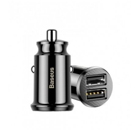 Автомобільний зарядний пристрій Baseus Grain Car Charger 3.1 A Black