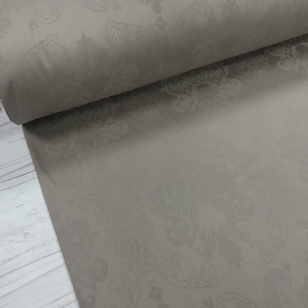 Тканина сатин із малюнком, королівська лілія сталевого кольору (ТУРЦІЯ шир. 2,4 м) (SAT-J-FR-0020), фото 1