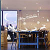 Новорічні наклейки на вікна, вітрини Санта з оленями 43*70 см, фото 3