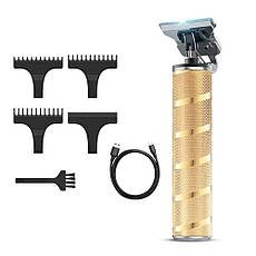 Професійний тример для стрижки та окантовки HairTrimmer Cordless Skeleton, Gold (HT 7870G), фото 2