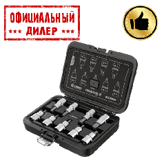 Набір насадок TORX з утримувачем 1/2" T20-T60, 100мм, S2, STORM INTERTOOL ET-8401