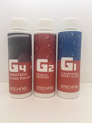 Набір покриття антидощ - Gtechniq G1+G2+G4 ClearVision Screen Kit 100 мл (G1/G2/G4-100ml), фото 1
