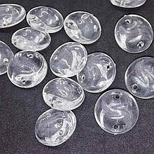 Намистини акрил пришивних прозорі без відтінку 16 мм 500 грам