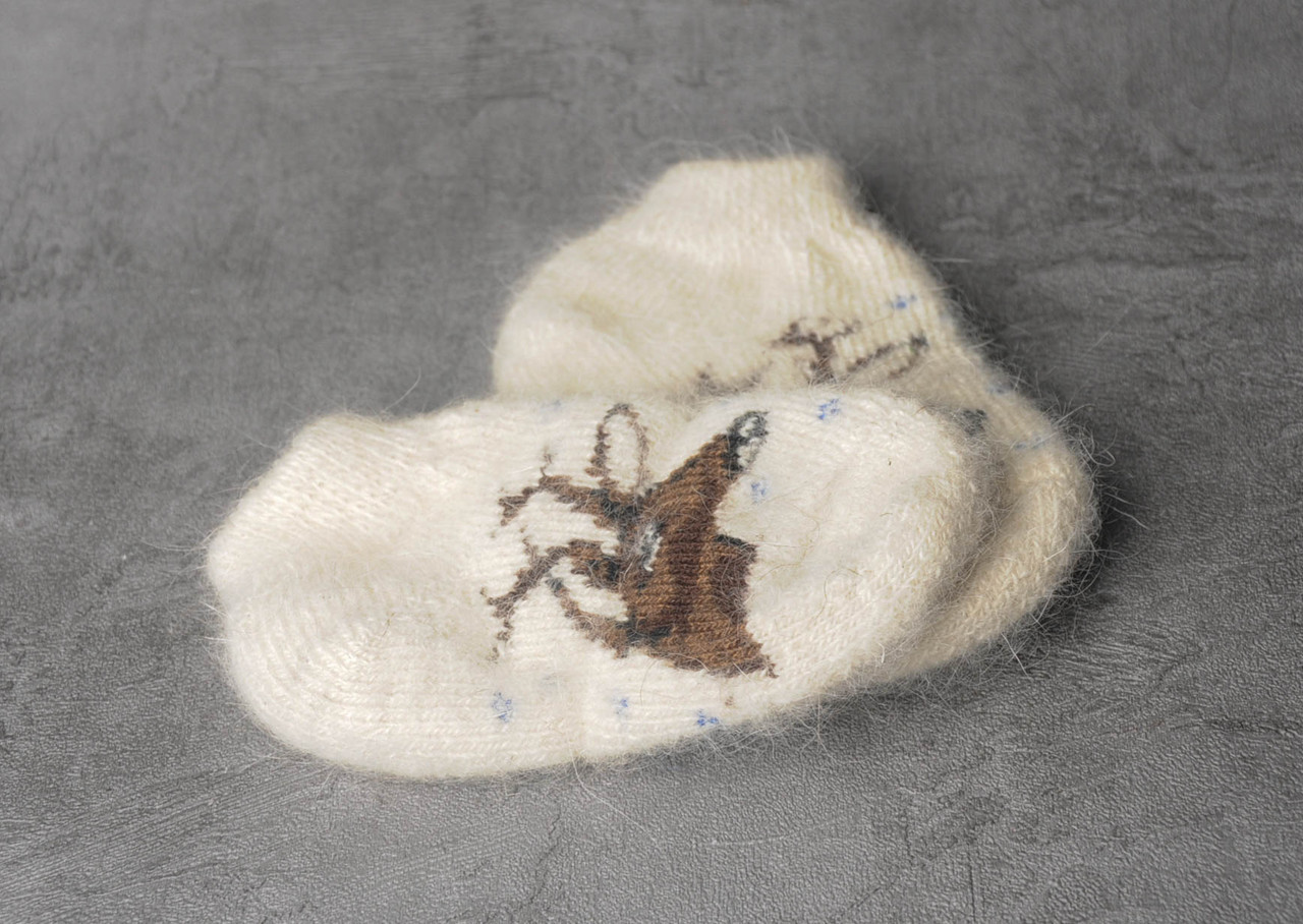 Дитячі шкарпетки з натуральної козячого пуху, м'які теплі шкарпетки, 14-18 см