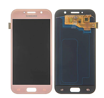 Дисплей (екран) для Samsung A520F Galaxy A5 (2017) + тачскрін, рожевий, Peach Cloud, OLED