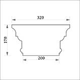 Капітель пілястри для фасаду, фасадна капітель ФКП 1 кутова (h 170 мм), фото 2