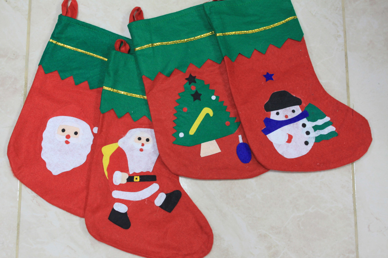 Картонний пакет з новорічним малюнком, фото 1